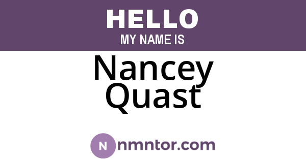 Nancey Quast