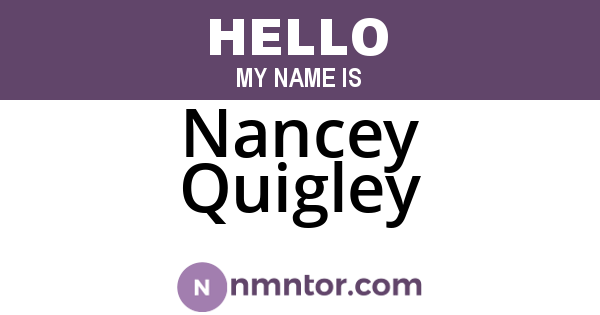 Nancey Quigley