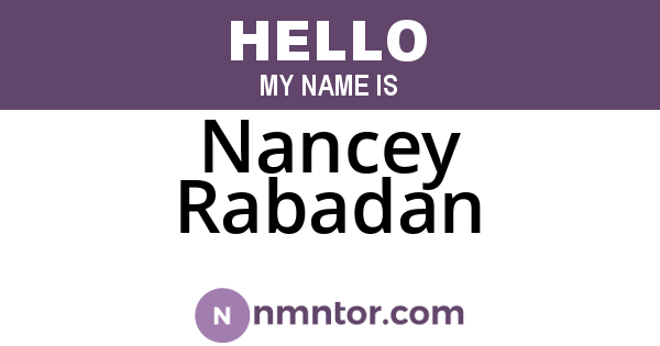 Nancey Rabadan