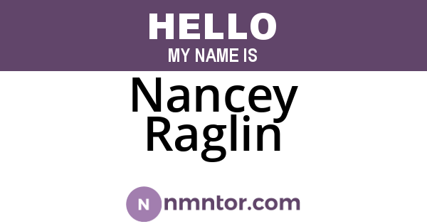 Nancey Raglin