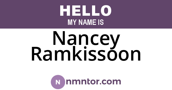 Nancey Ramkissoon