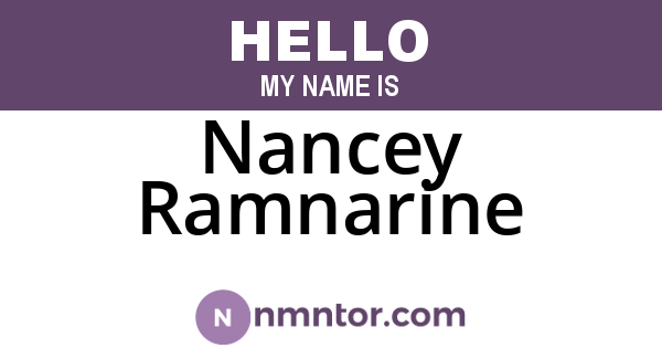 Nancey Ramnarine