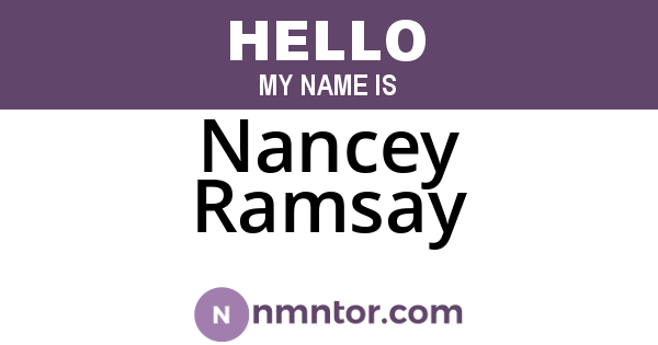 Nancey Ramsay