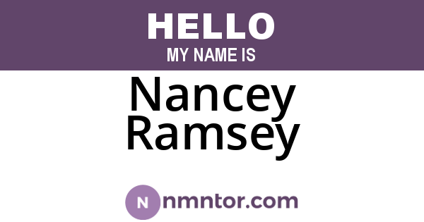Nancey Ramsey