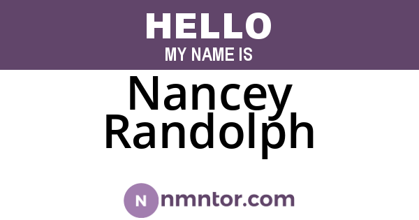 Nancey Randolph