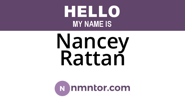 Nancey Rattan