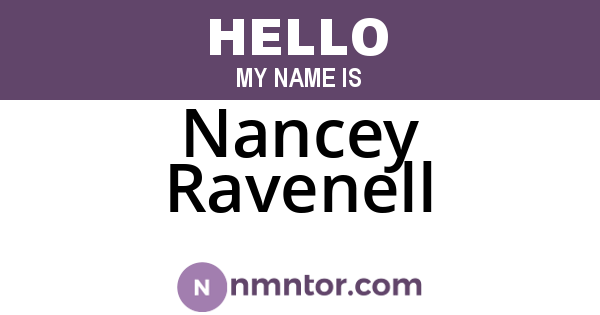 Nancey Ravenell