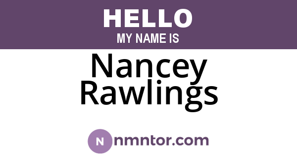 Nancey Rawlings