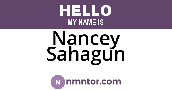 Nancey Sahagun