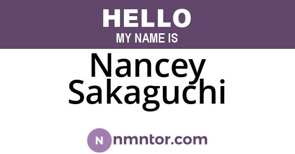 Nancey Sakaguchi