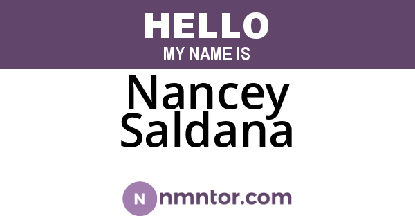 Nancey Saldana