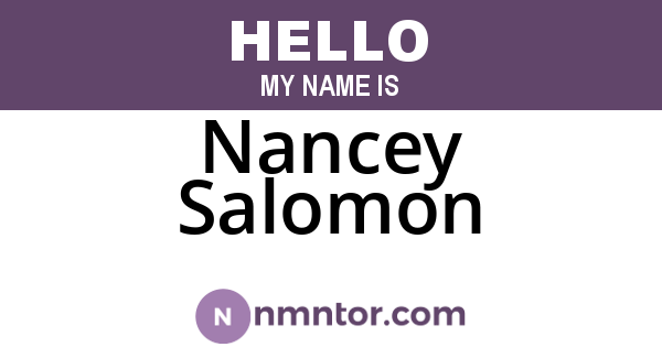 Nancey Salomon