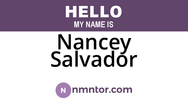 Nancey Salvador