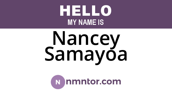 Nancey Samayoa