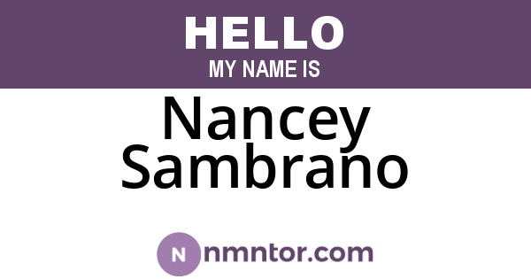 Nancey Sambrano