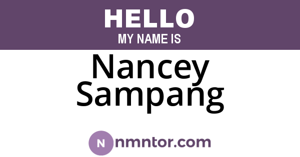 Nancey Sampang