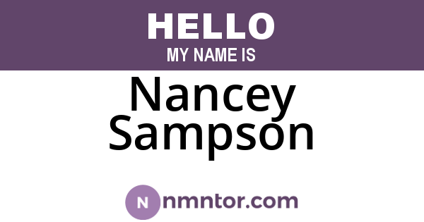 Nancey Sampson