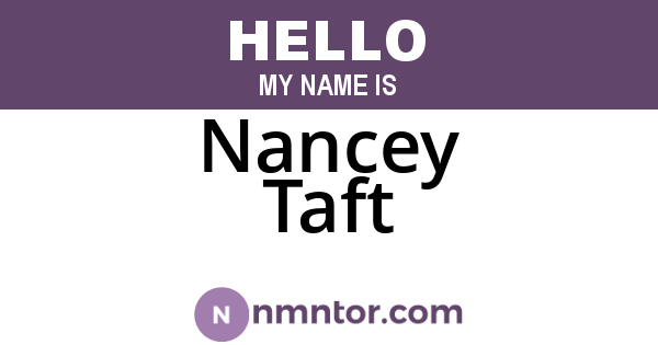 Nancey Taft
