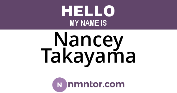 Nancey Takayama