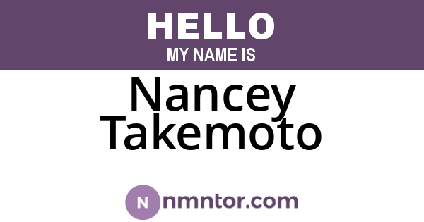 Nancey Takemoto
