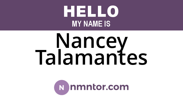 Nancey Talamantes