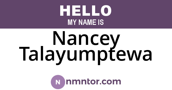 Nancey Talayumptewa