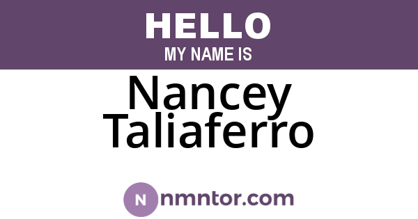Nancey Taliaferro
