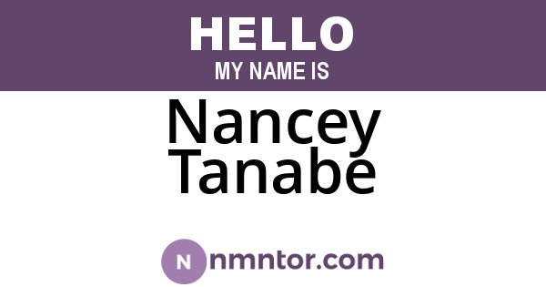 Nancey Tanabe