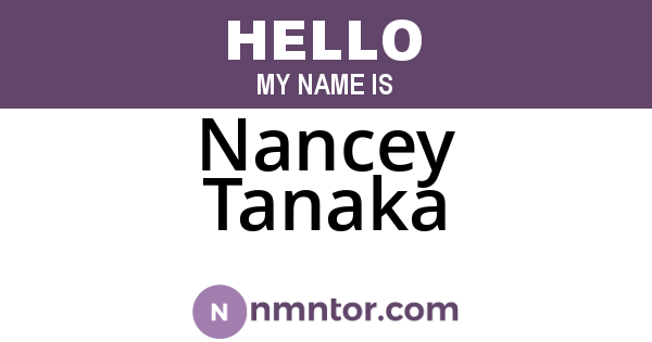 Nancey Tanaka