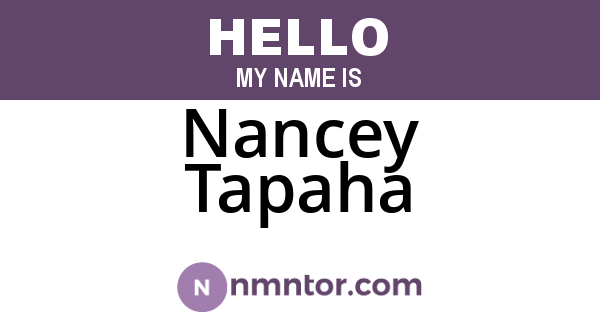 Nancey Tapaha