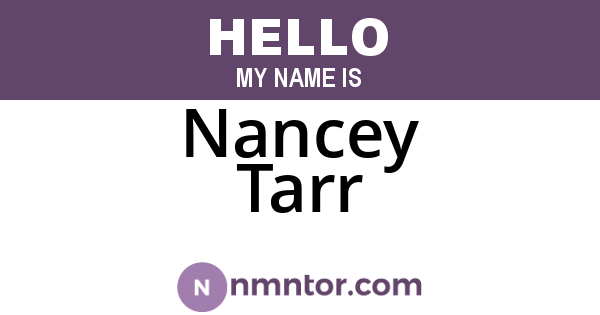Nancey Tarr