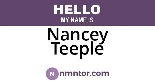 Nancey Teeple