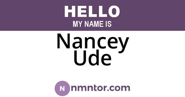 Nancey Ude