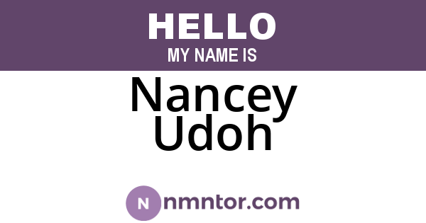 Nancey Udoh