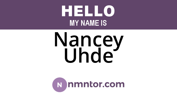 Nancey Uhde