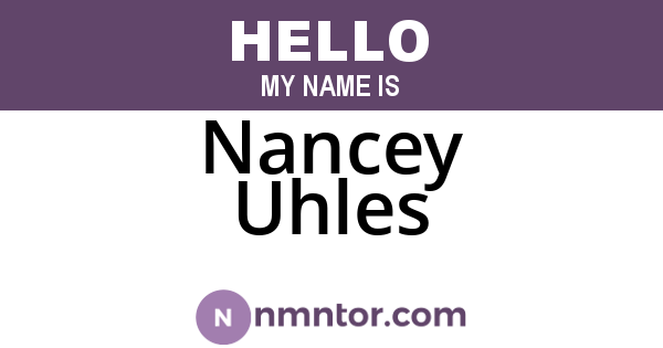 Nancey Uhles