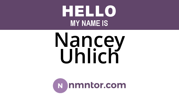 Nancey Uhlich