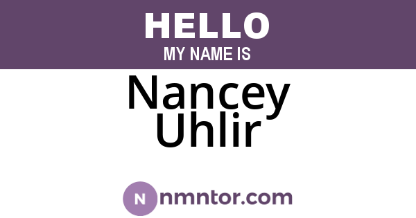 Nancey Uhlir