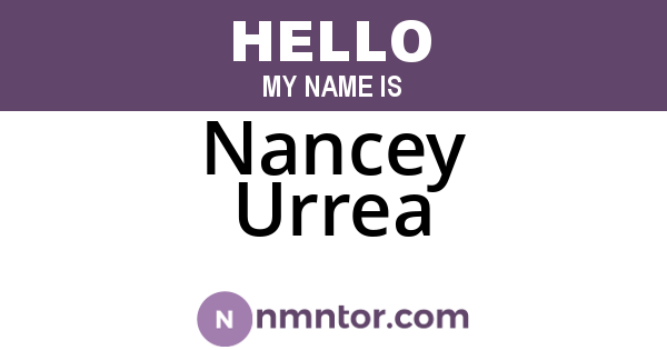 Nancey Urrea