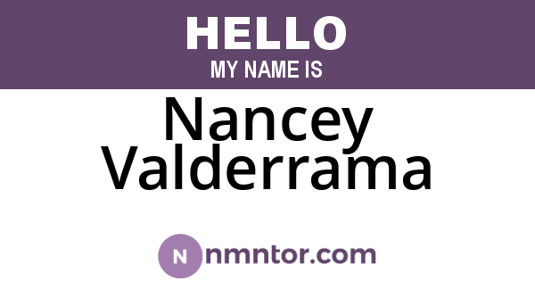 Nancey Valderrama
