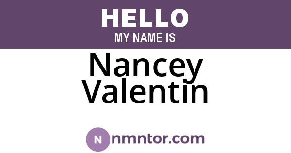 Nancey Valentin