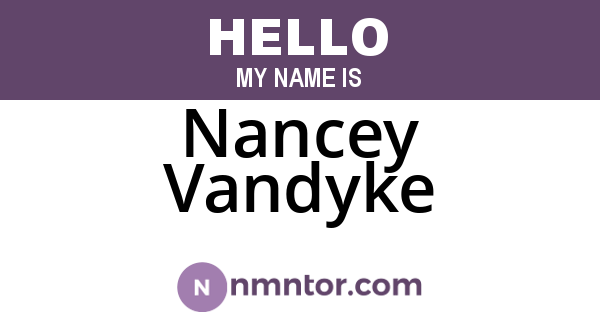 Nancey Vandyke