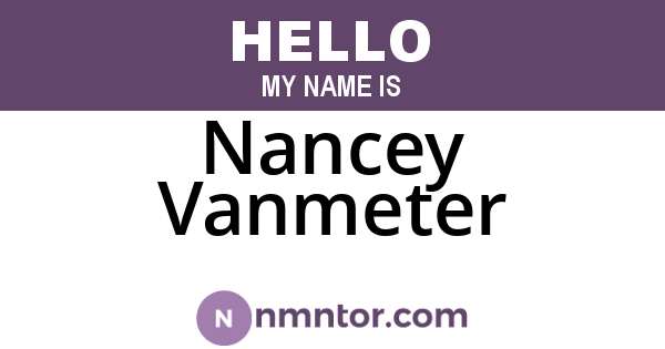 Nancey Vanmeter