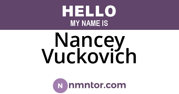 Nancey Vuckovich