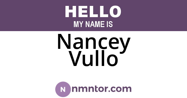 Nancey Vullo