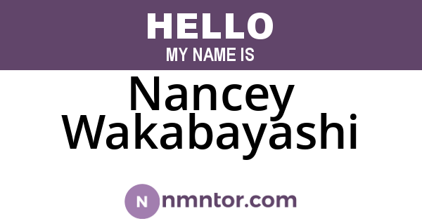 Nancey Wakabayashi