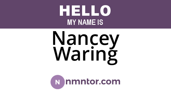 Nancey Waring