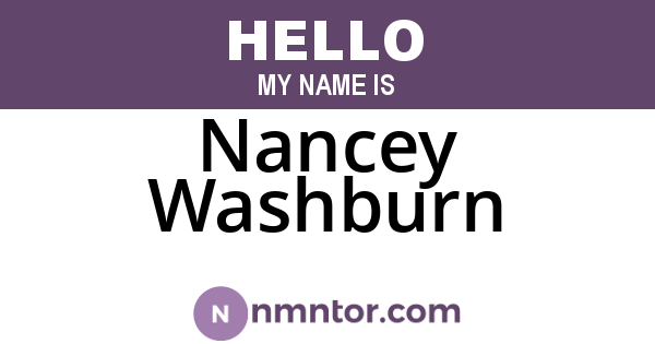 Nancey Washburn