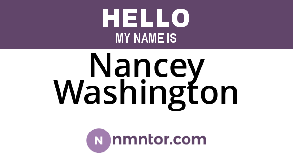 Nancey Washington
