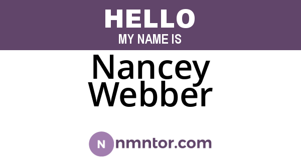 Nancey Webber